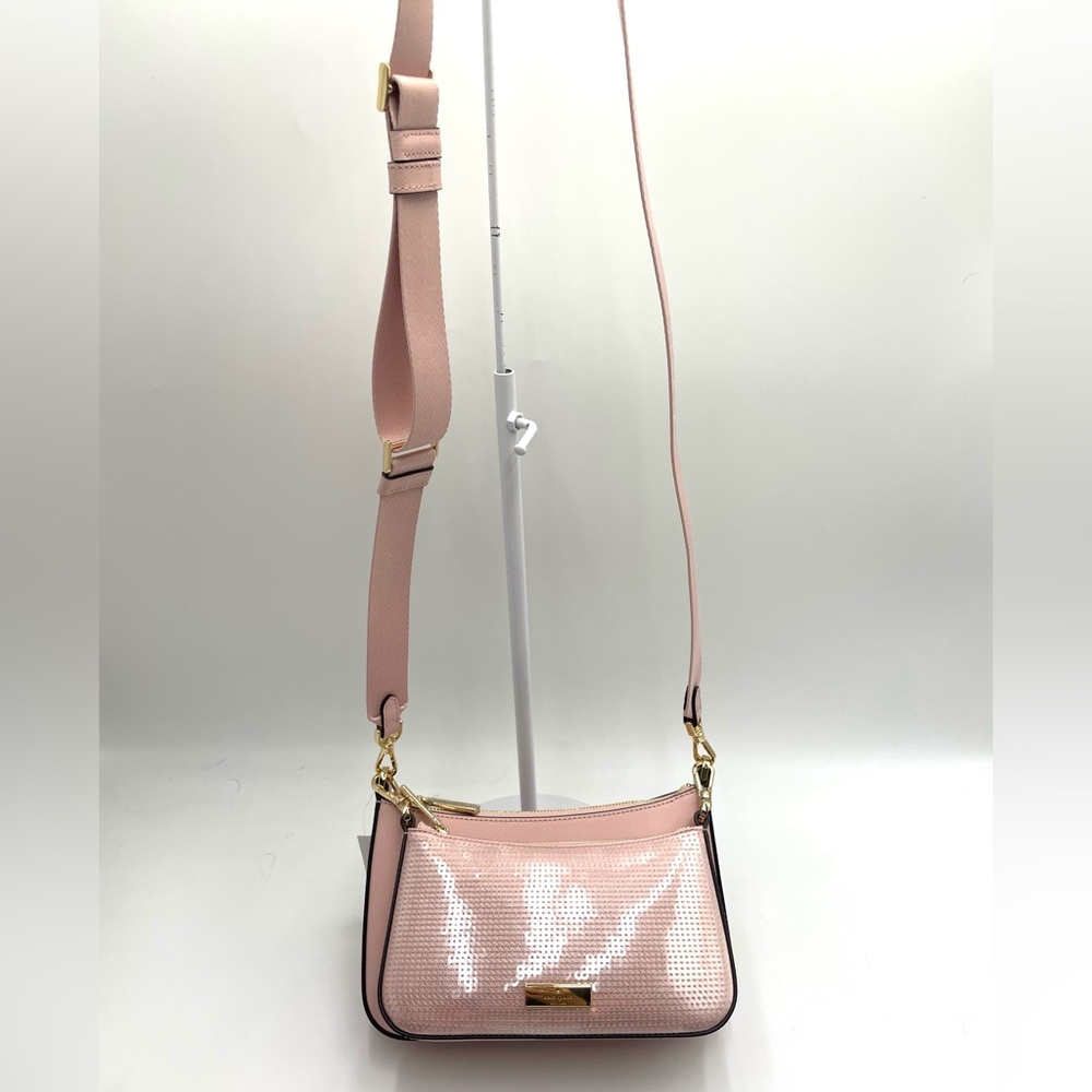 Kate Spade 2 n 1  Pink Crossbody bag with sequence finish.